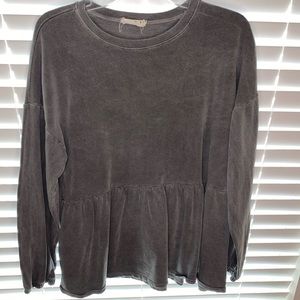 Dress Up Grey peplum sweatshirt